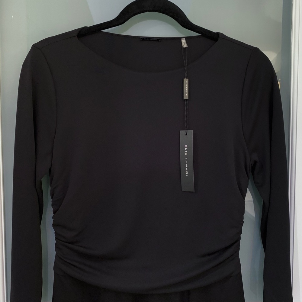 NWT - Elie Tahari Azalea Dress (Black) Size 6 - Picture 6 of 9